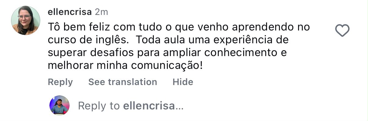 Depoimento de ellencrisa sobre o curso Inglês Autodidata